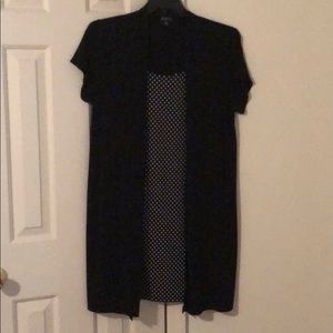 Black polka dot dress